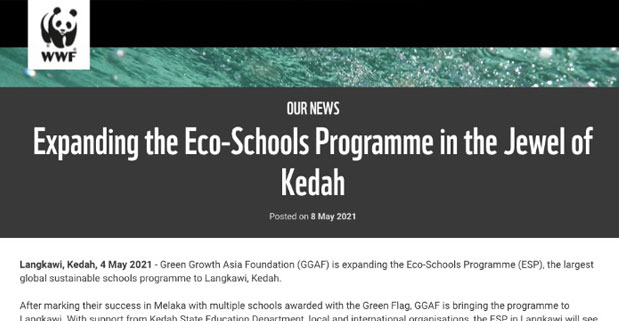 Expanding the Eco-Schools Programme in the Jewel of Kedah